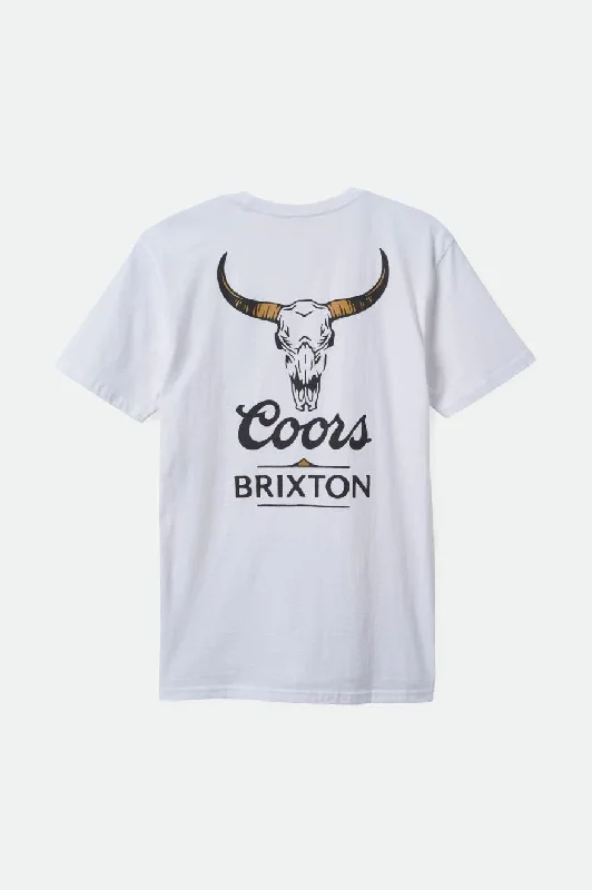 Coors Bull S/S Tailored Tee - White