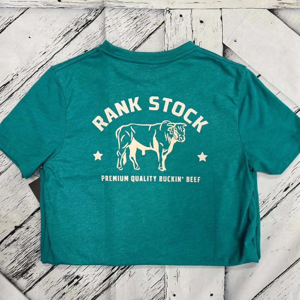 Hooey Men's Charbray Rank Stock Logo Tee in Teal