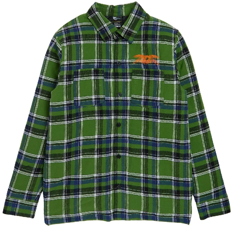 Anti-Hero Basic Eagle Flannel Jacket - Green/Blue Multi