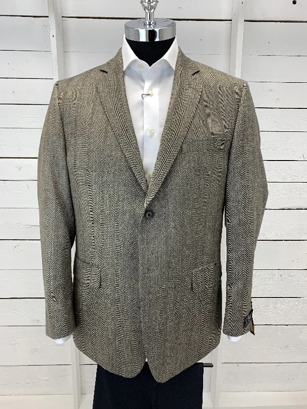 Tan Luxe Sports Coat Urgel Cut 71401 100 Size 44 R Only