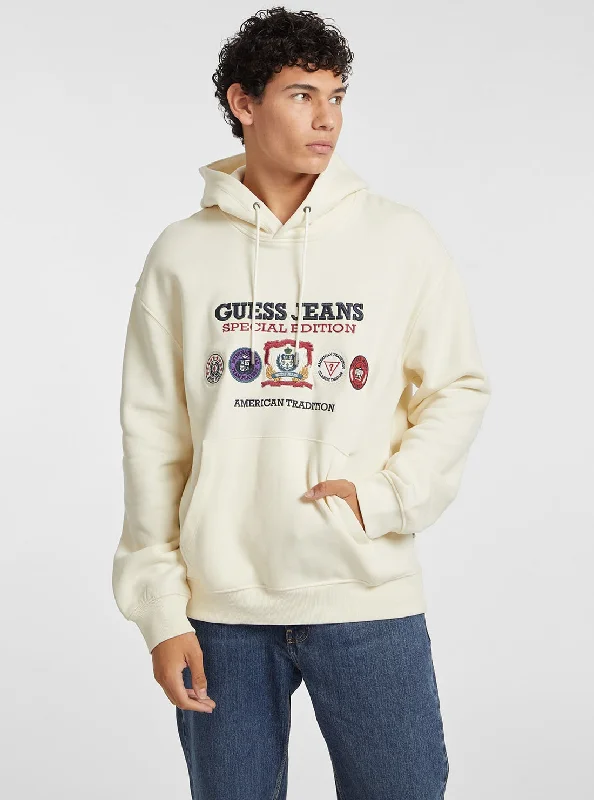 Guess Jeans Beige Hoodie Jumper