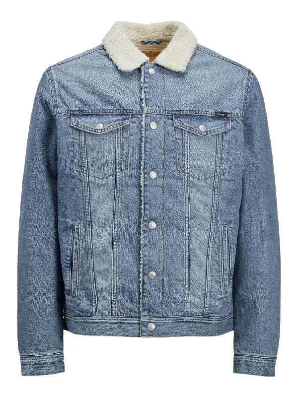 Jack & Jones Mens Fleece Body Lined Denim Jacket