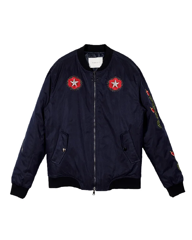 Konus Men's Bomber Jacket With Embroidery