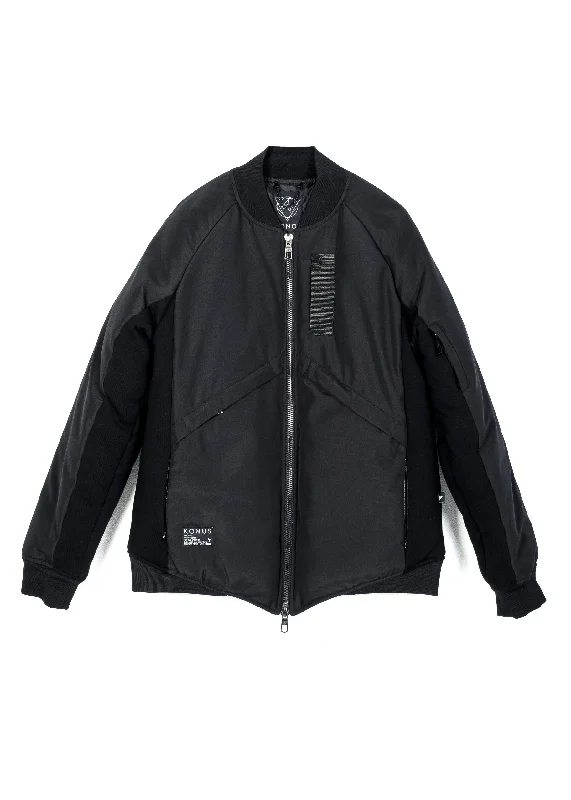 Konus Men's Bomber Jacket with Hidden Pocket in Black