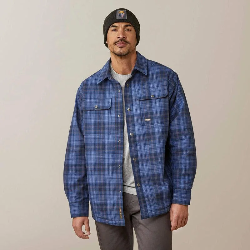 Rebar Flannel Insulated Shirt Jacket - Coastal Blue Plaid