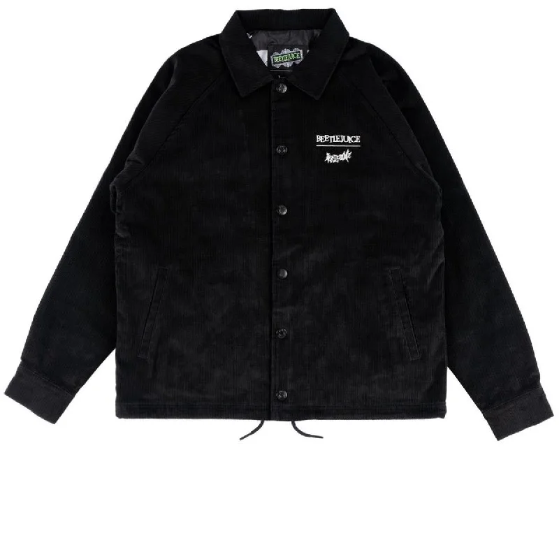 Welcome x Beetlejuice Sandworm Corduroy Coach Jacket - Black