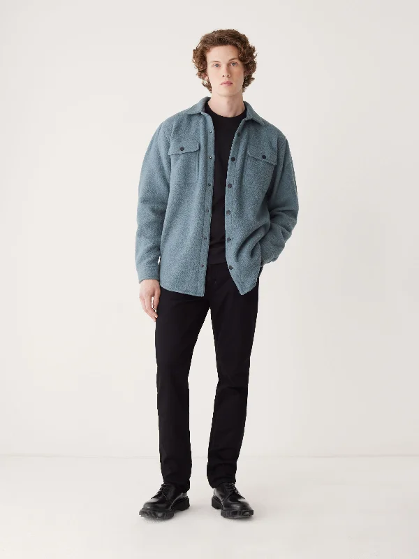 The Tundra Polar Fleece Overshirt in Stormy Blue