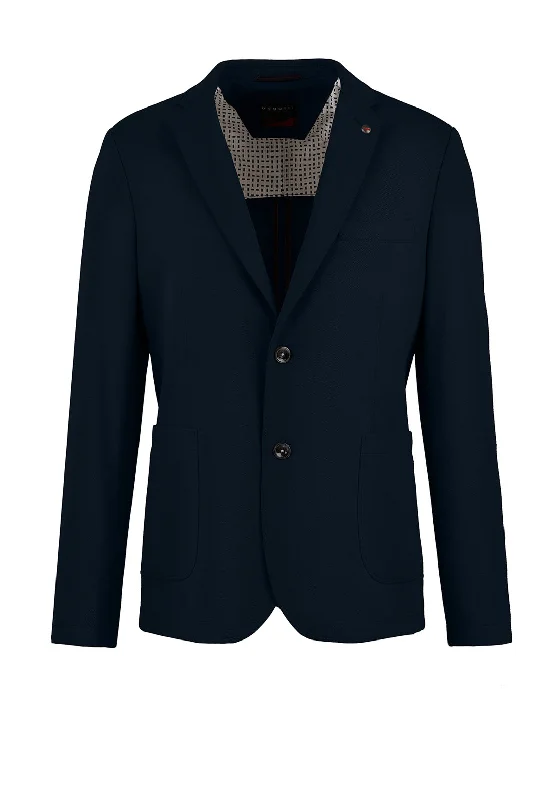 Bugatti Birdseye Casual Blazer, Navy