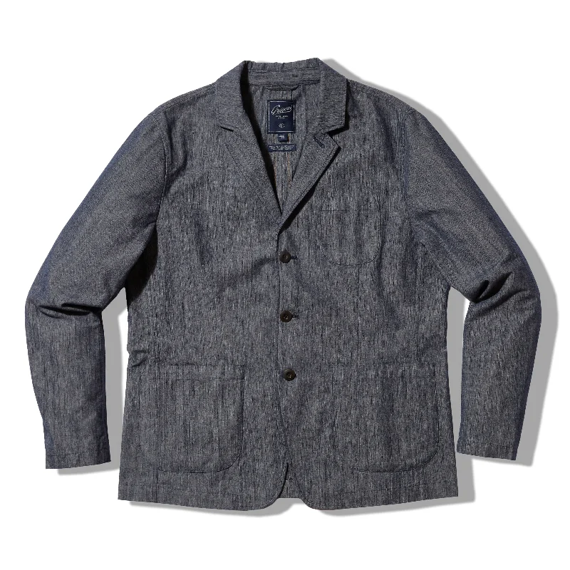 Denim Unconstructed Blazer - Denim Blue