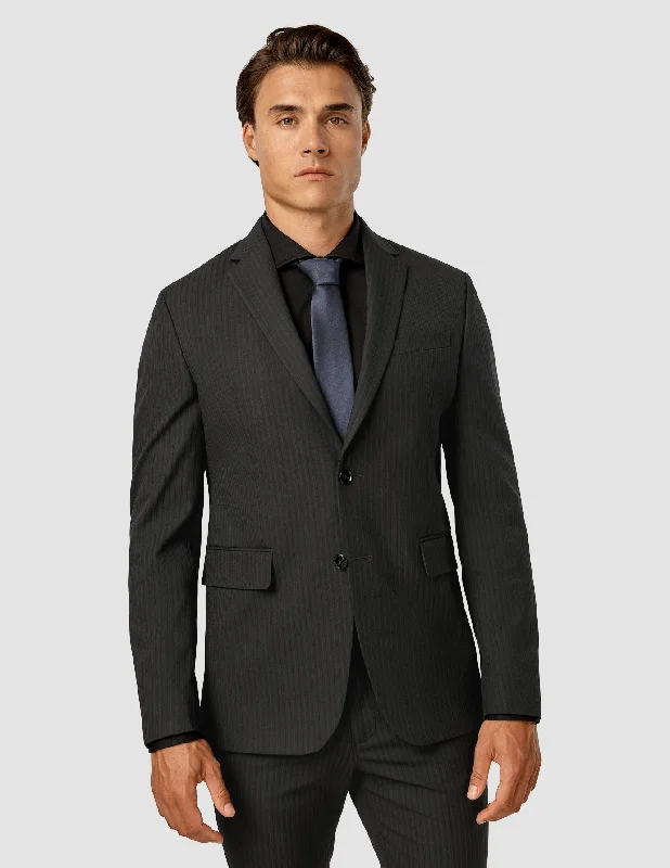 Essential Blazer Regular Asphalt Pinstripe