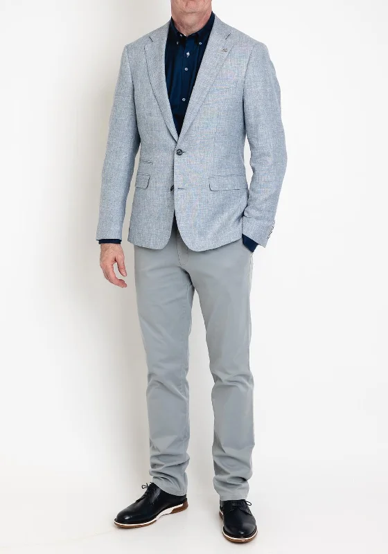 Herbie Frogg Mayfair Linen Blend Blazer, Blue Melange