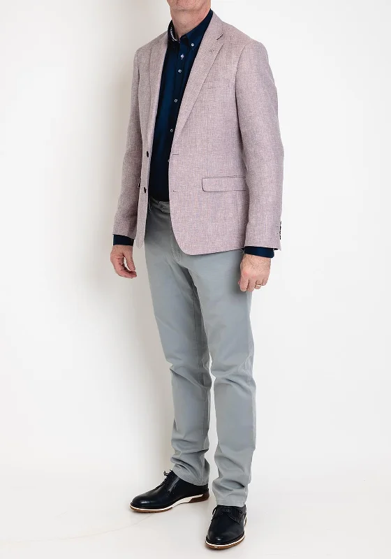 Herbie Frogg Mayfair Linen Blend Blazer, Pink Melange