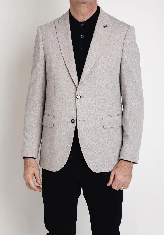 Icon Men’s Single-Breasted Blazer, Light Grey