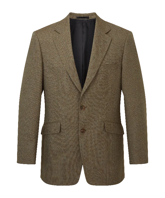 Belgrave Tweed Sports Jacket - Loden Green Herringbone Tweed