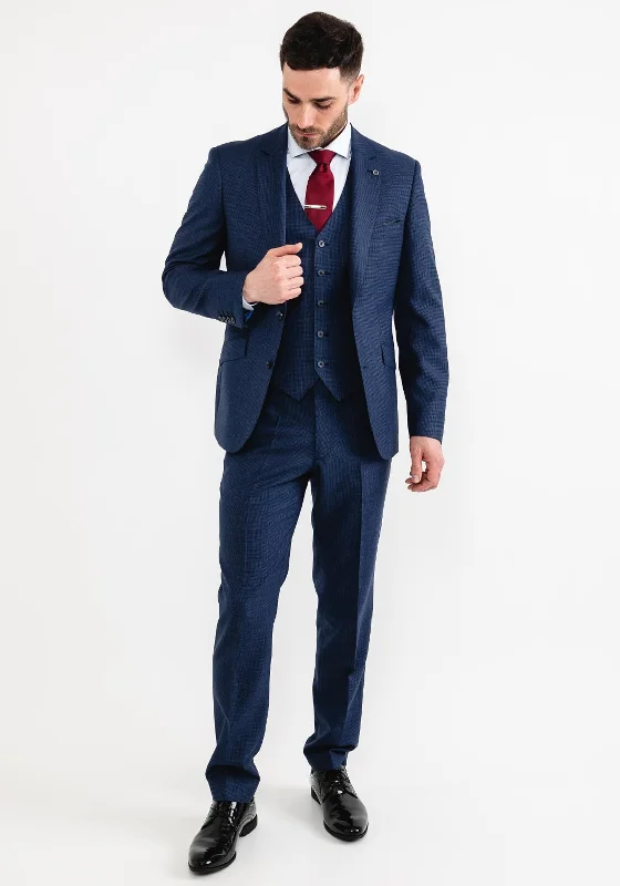 Remus Uomo Palucci Houndstooth Blazer, Navy