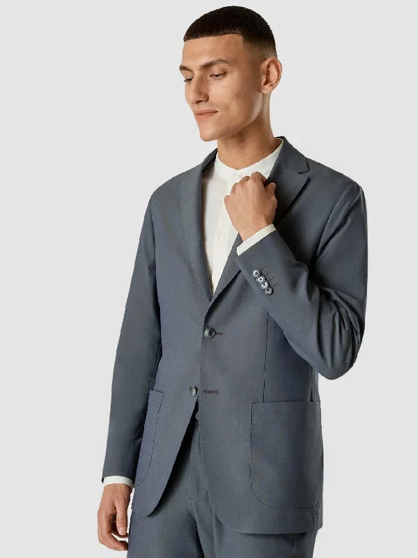 Tech Linen Blazer Navy