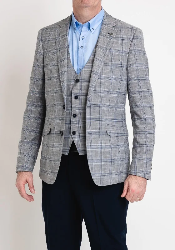 White Label Jasper Blazer, Grey & Navy