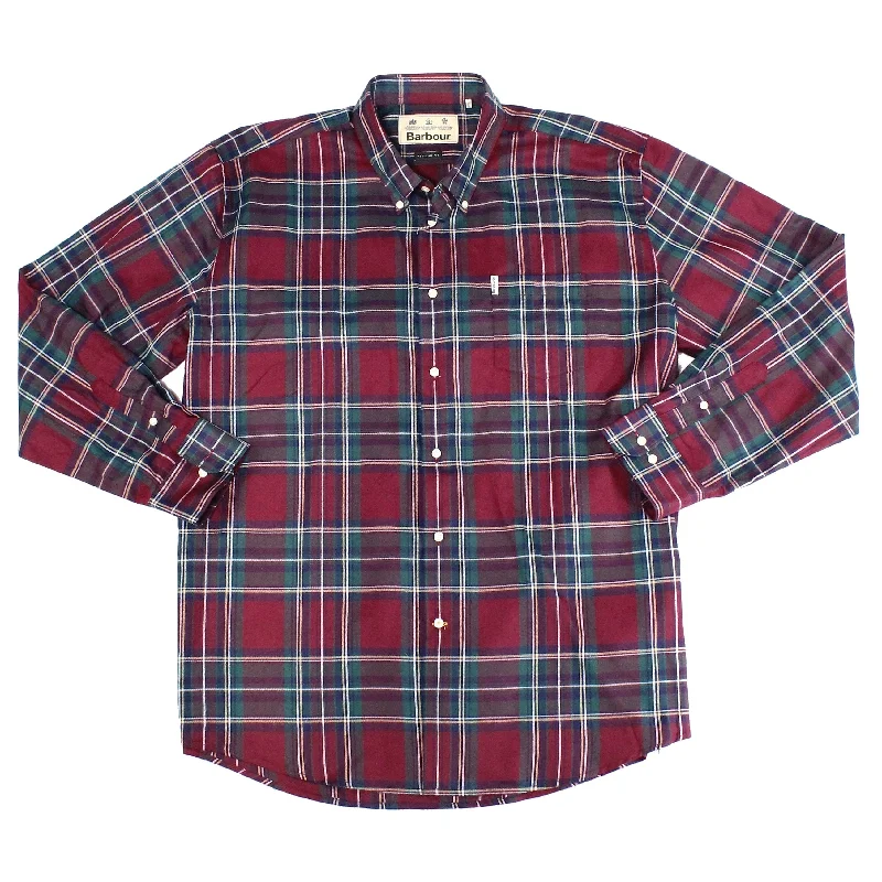 Barbour Men's Thermo tech Lund Plaid Shirt Red Size XX-Large