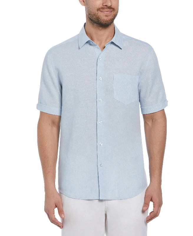 Big & Tall TravelSelect™ Linen-Blend One Pocket Shirt