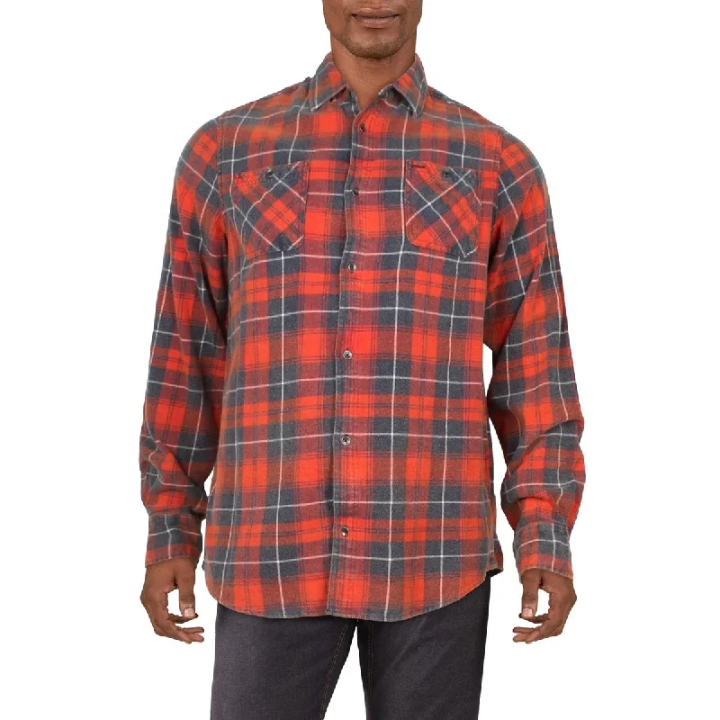 Buffalo David Bitton Mens Cotton Plaid Button-Down Shirt