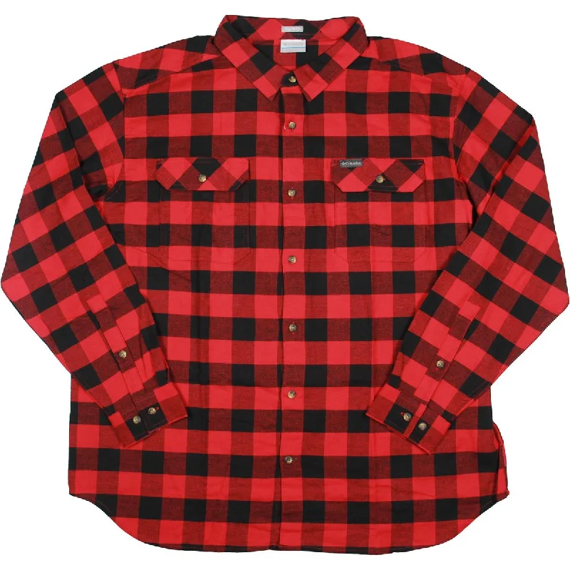 Columbia Sportswear Mens Flannel Buffalo Check Button-Down Shirt