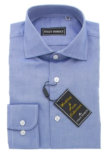 Medium Blue Classic Fit Dress Shirt