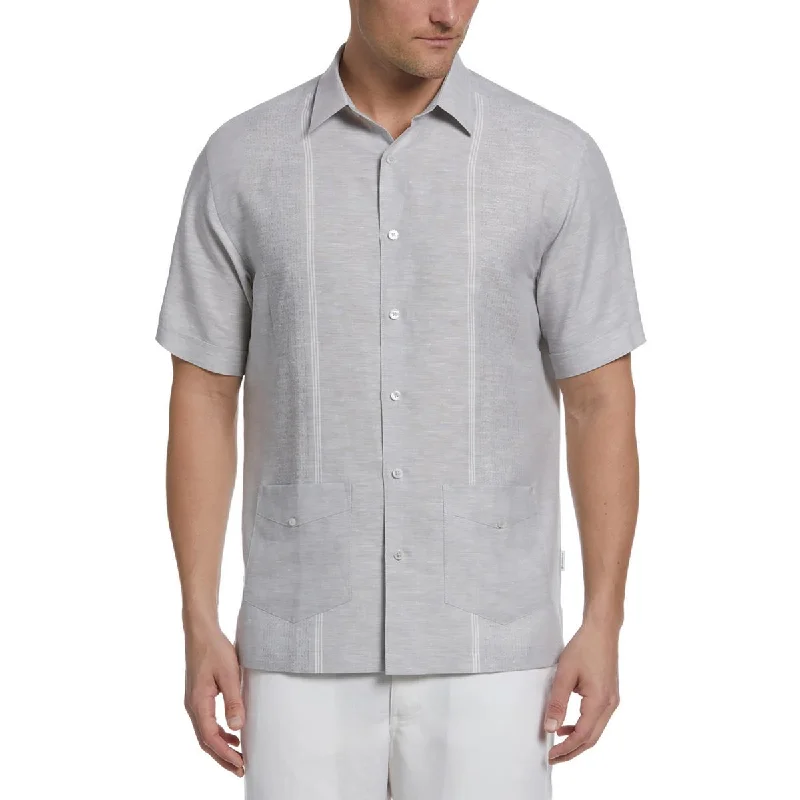 Cubavera Mens Big & Tall Linen Blend Slub Button-Down Shirt