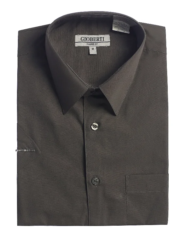 Men's Short Sleeve Shirt, Dark Gray