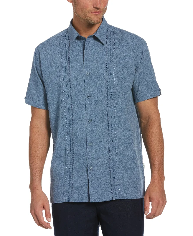 Geo Embroidered Panel Shirt