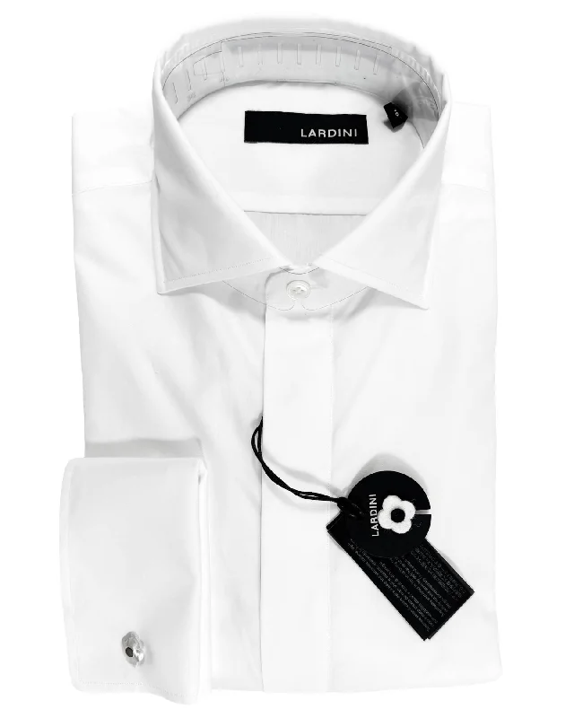 Lardini Tuxedo Shirt White French Cuffs 41 - 16