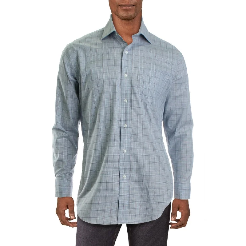 Lauren Ralph Lauren Men's Plaid Classic Fit Button-Down Shirt Blue Size 32-33