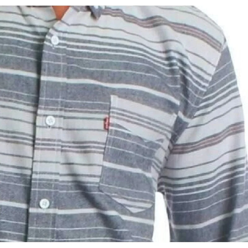 Levi's Men's Avalon Striped Flannel Shirt Size Large