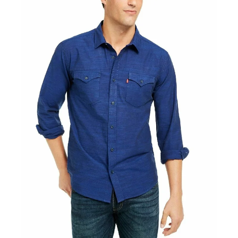 Levi's Men's Darrow Shirt Blue Size Extra Large