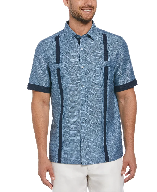 Fashion Double Pocket Guayabera Shirt