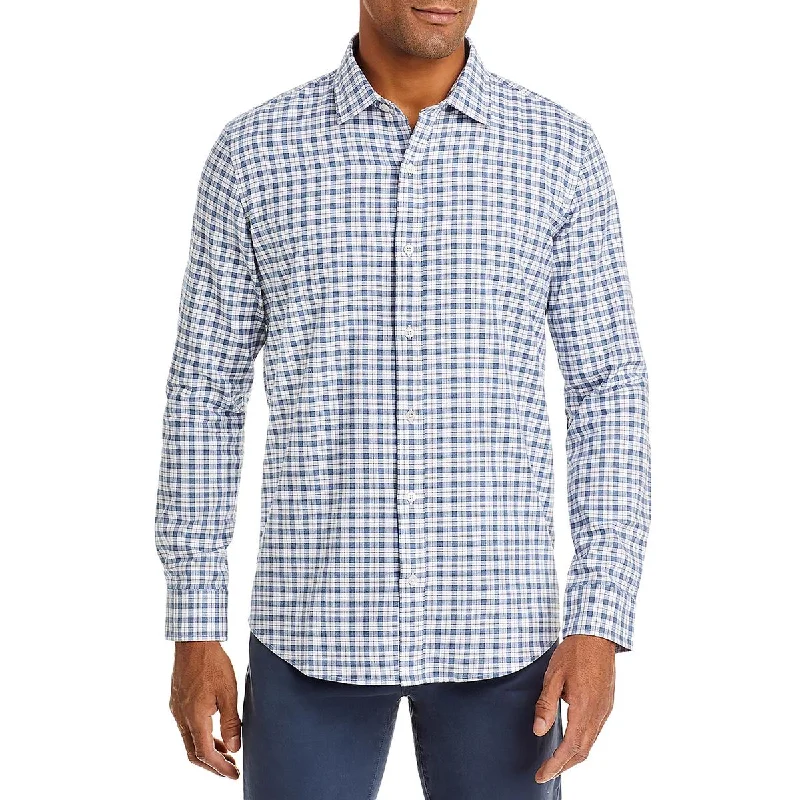 Private Label Mens   Cotton Collared Button-Down Shirt