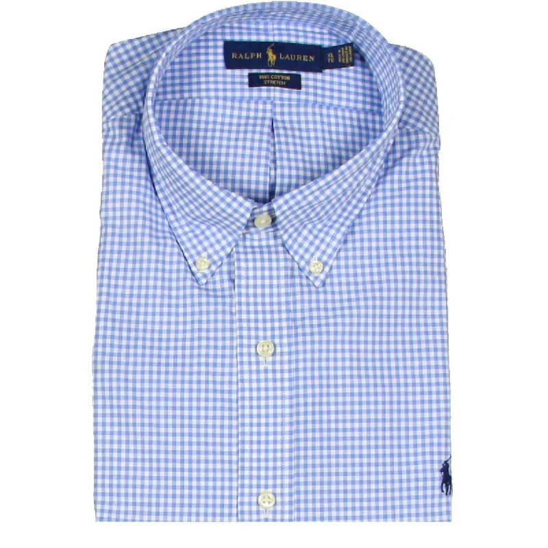 Ralph Lauren Mens Cotton Checkered Button-Down Shirt