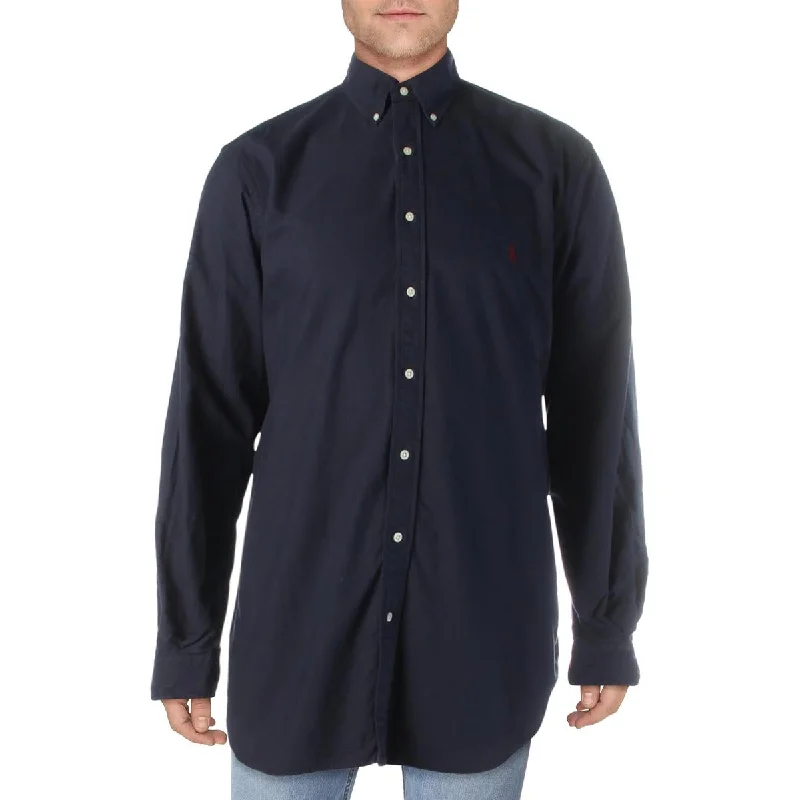 Ralph Lauren Mens Cotton Collared Button-Down Shirt