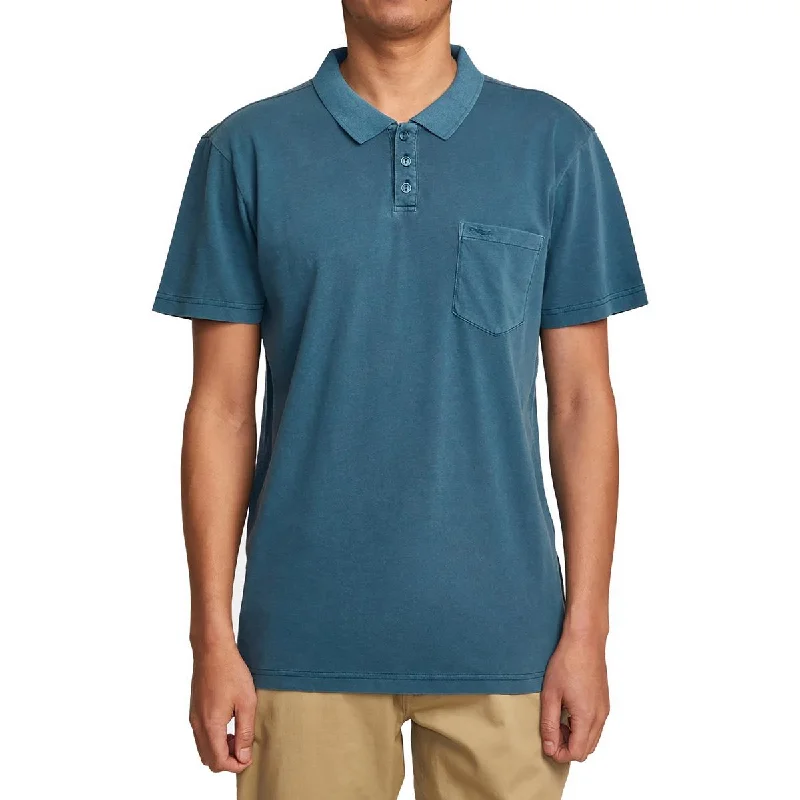 RVCA Mens Cotton Faded Polo