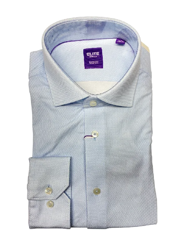 Serica Elite Tapered Sky Blue Dress Shirt Luxury Stretch - E2482006