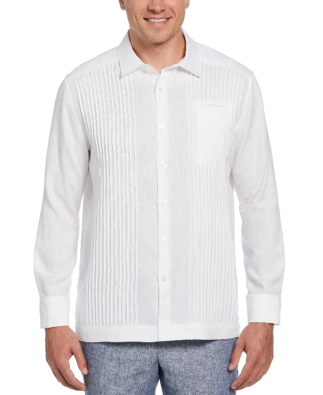 Solid Linen Presidente Guayabera Shirt