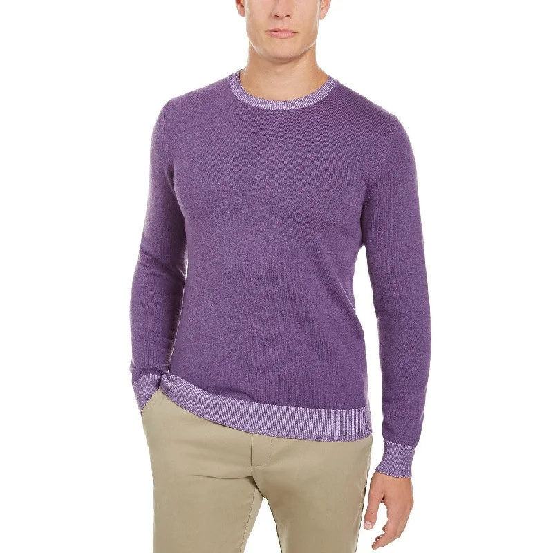 Tasso Elba Men's Crew Neck Sweater Purple Size Large