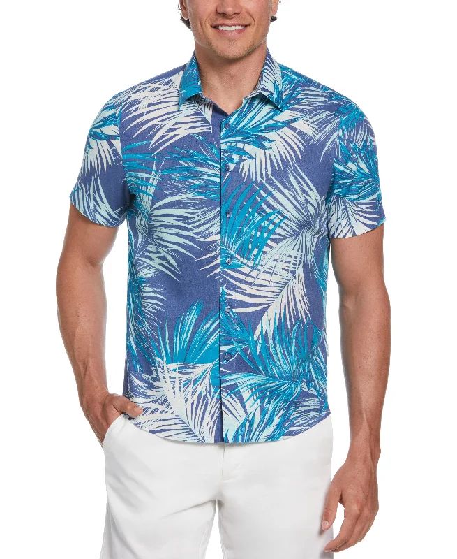 Tropical Palm Leaves Print Shirt