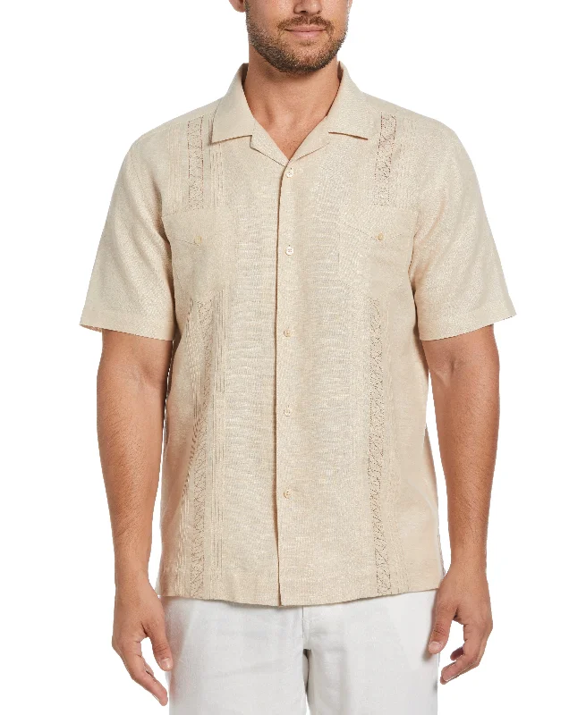 Two Pocket Embroidered Guayabera Shirt