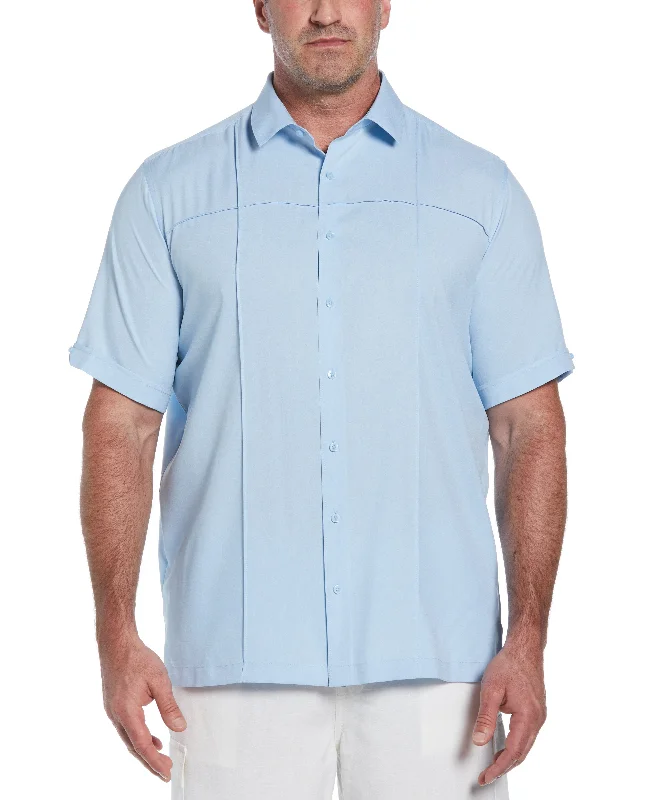 Big & Tall Two-Tone Cross Tuck Chambray Shirt