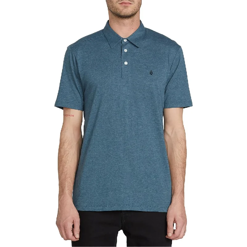 Volcom Mens Button Front Logo Polo