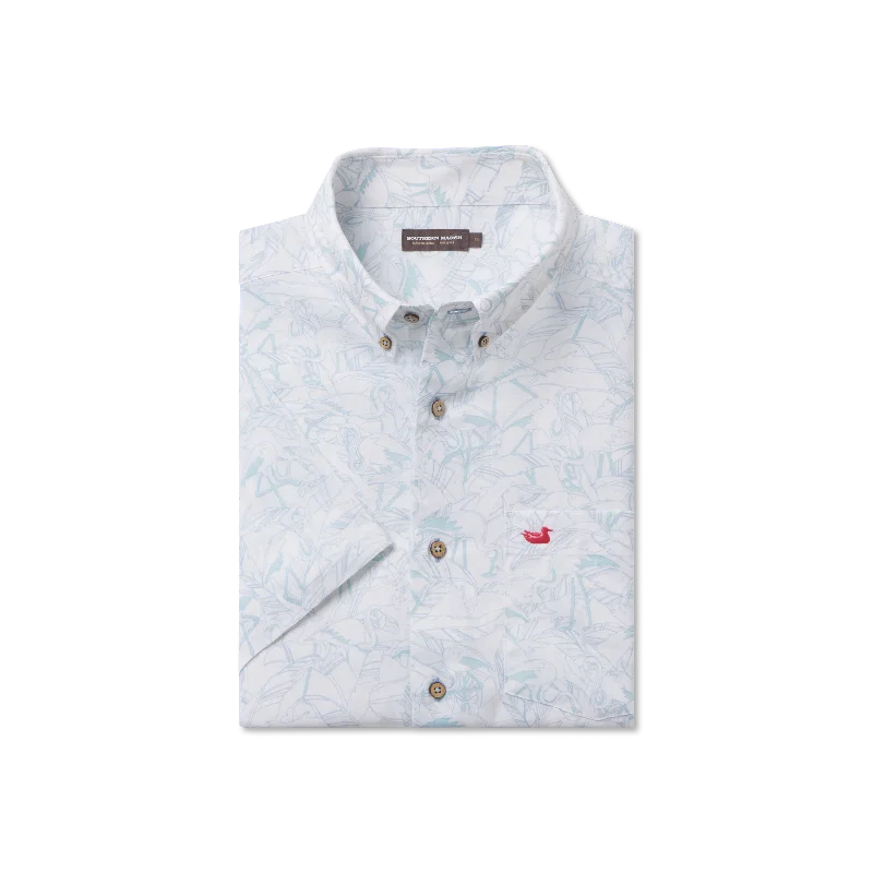 Youth Island Linen Shirt - Flamingos