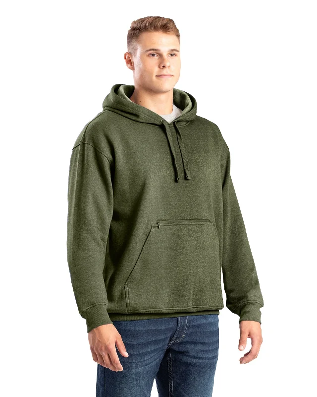 Men's Zippered Pocket Hooded Pullover Sweatshirt