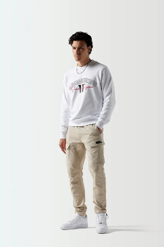 Streetwear Crew Sweatshirt - White